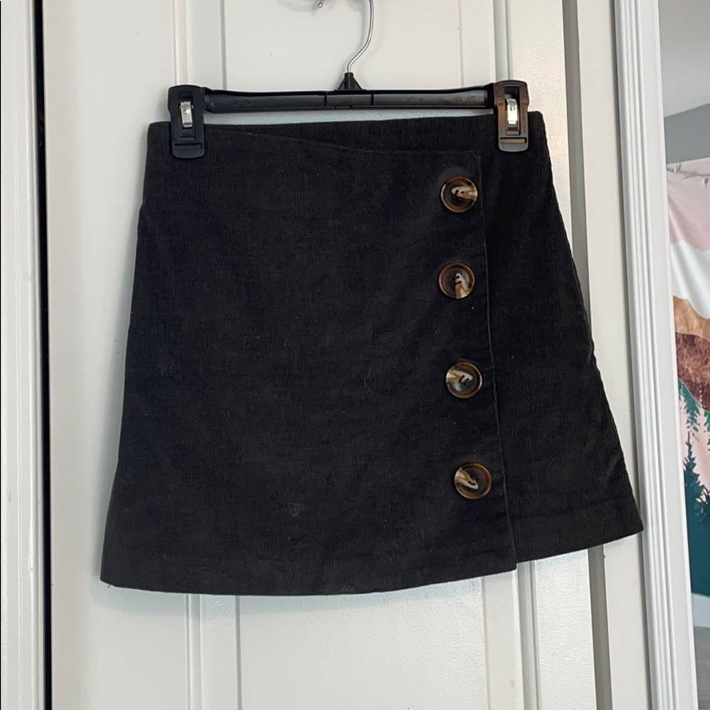 Chocolate Corduroy Skirt